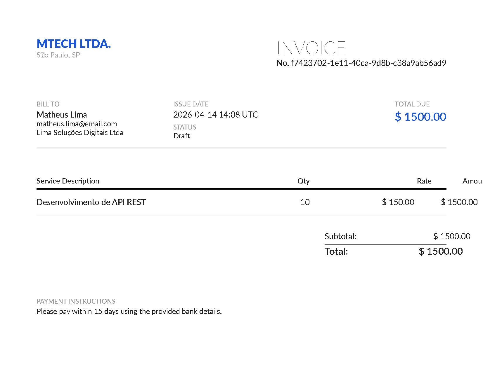 Prévia do projeto InvoiceAPI